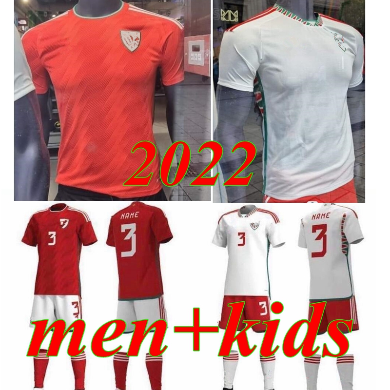 

2022 Wales Soccer Jerseys BALE WILSON ALLEN RAMSEY Mens 22 23 world National Team cup Rodon VOKES Home Football Shirt Adult kids kit Uniforms fans player version, Wine red