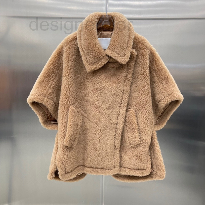 

Women's Jackets designer Max2021 high version winter new teddy bear camel hair temperament luxurious wool cape coat female 15VR, 2# packing bag