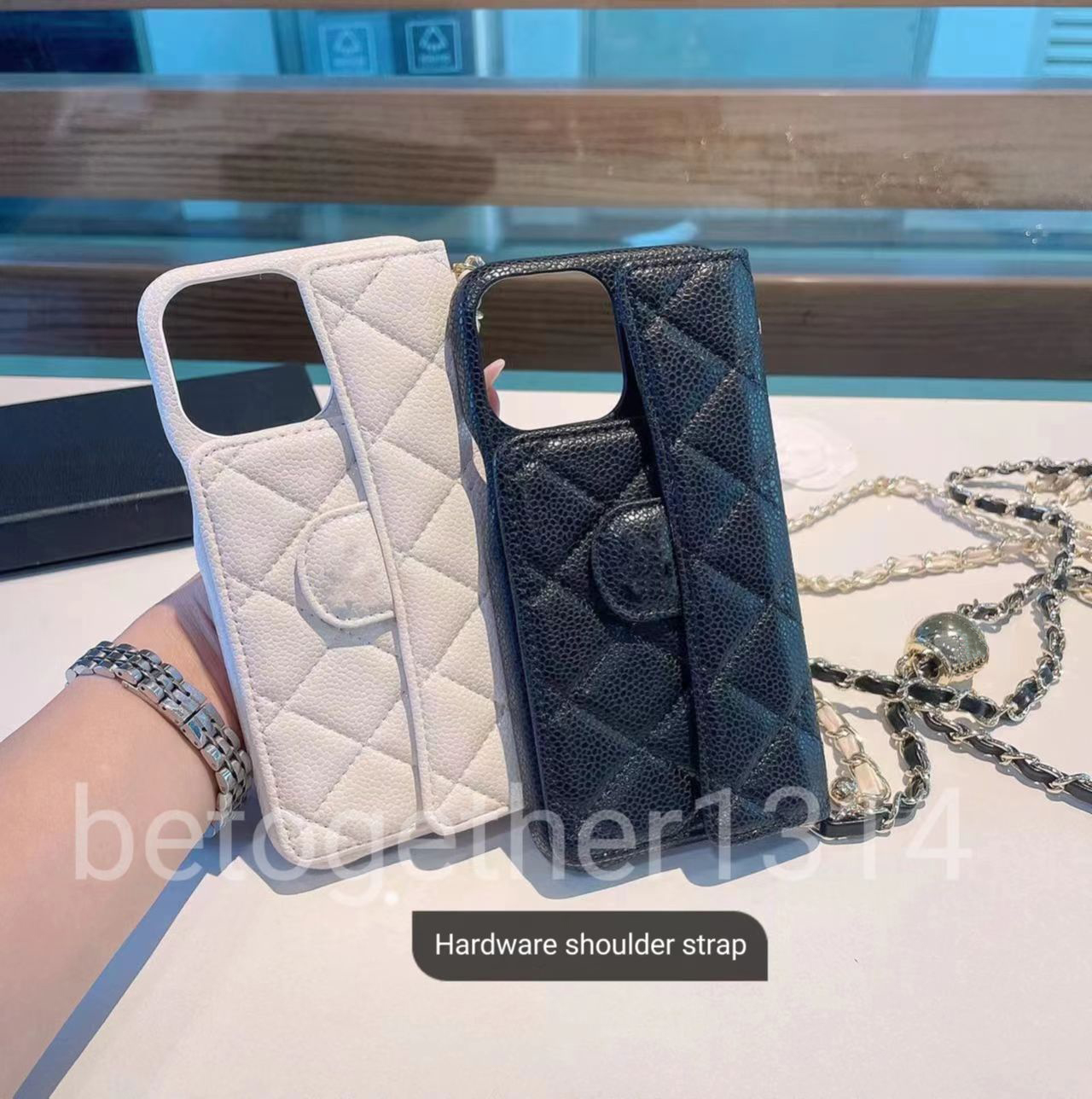 

Designer Card-pack phone cases iPhone 13 Pro Max 14 11 12 XS XSMAX XR 7 8 Plus Stylish hardware straps adjustable, Customize