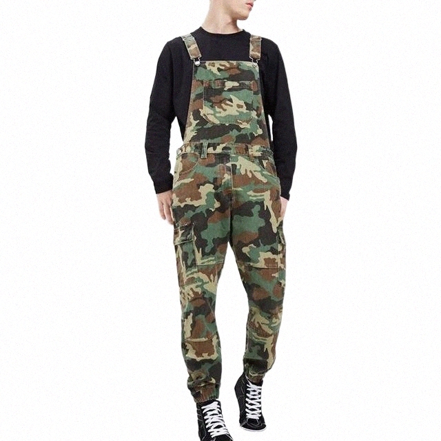 Men's Tracksuits men's Tracksuits Rompers Mens Jumpsuit 2022 Arrival Military Tactical Camouflage Denim Male Casual Fashion Overalls Ro-image-798383548