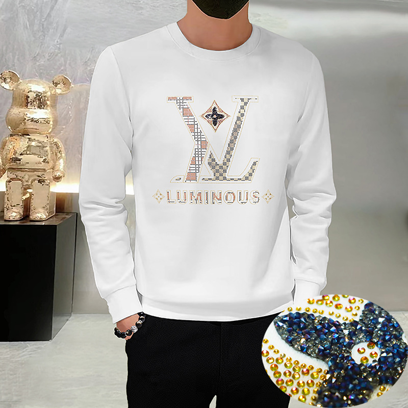 

High-quality Mens Hoodies Sequins Letter Male Pullover Fashionable Brand Versatile Casual Sweatshirts Luxus Designer Autumn Winter New Style Clothes M-4XL, Red