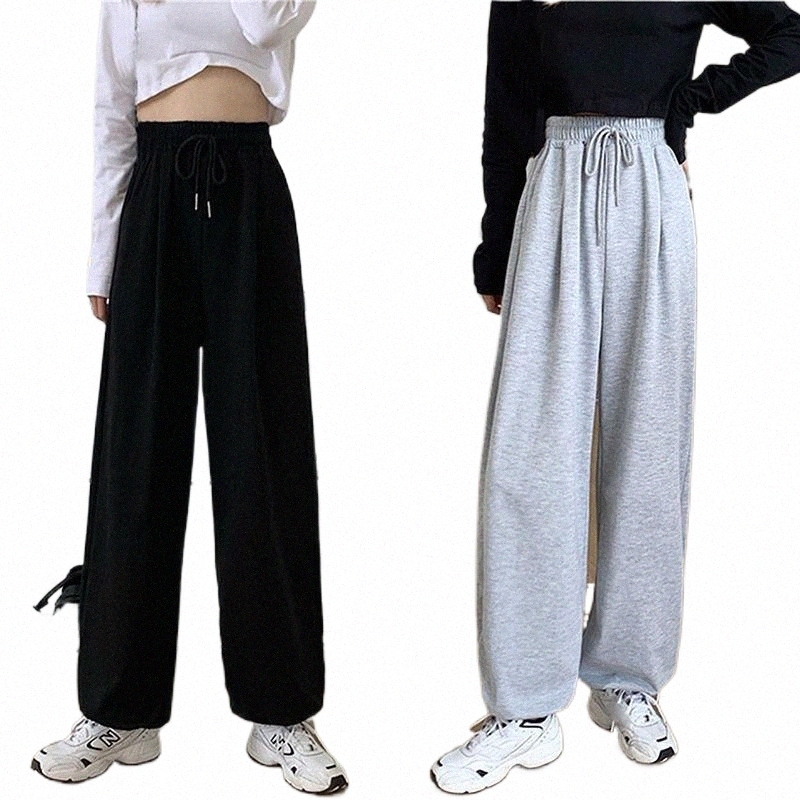 Women's Pants & Capris women's Pants & Capris Gray Sweatpants For Women 2021 Autumn Baggy Fashion Oversize Sports Balck Trousers Female Jo