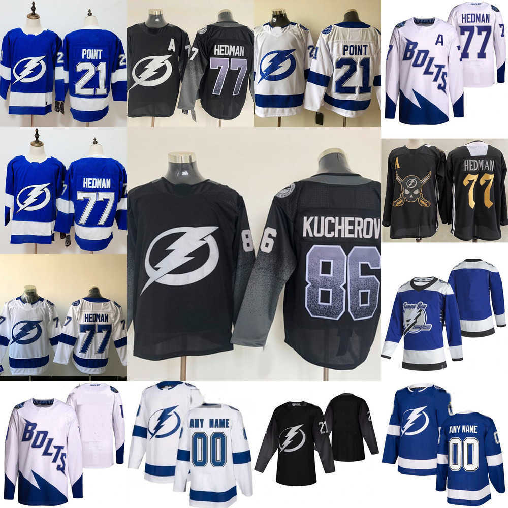 

Hockey Jerseys Tampa''Bay''Lightning custom 21 Brayden Point 77 Victor Hedman stitched Embroidery men women youth, As