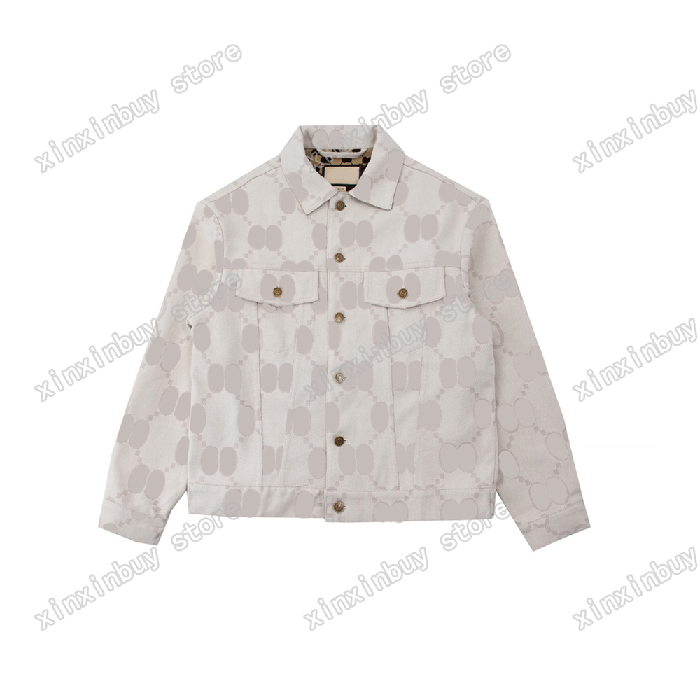 xinxinbuy Men designer Coats Jackets Jacquard knitted Long Sleeve Webbing women black white khaki S-XL