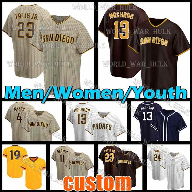 

College wear San Diego Custom Padres Jersey 23 Fernando Tatis Jr. 13 Manny Machado 11 Yu Darvish 24 Blake Snell Jake Cronenworth Men Youth W, Women custom new coolbase(jiaoshi)