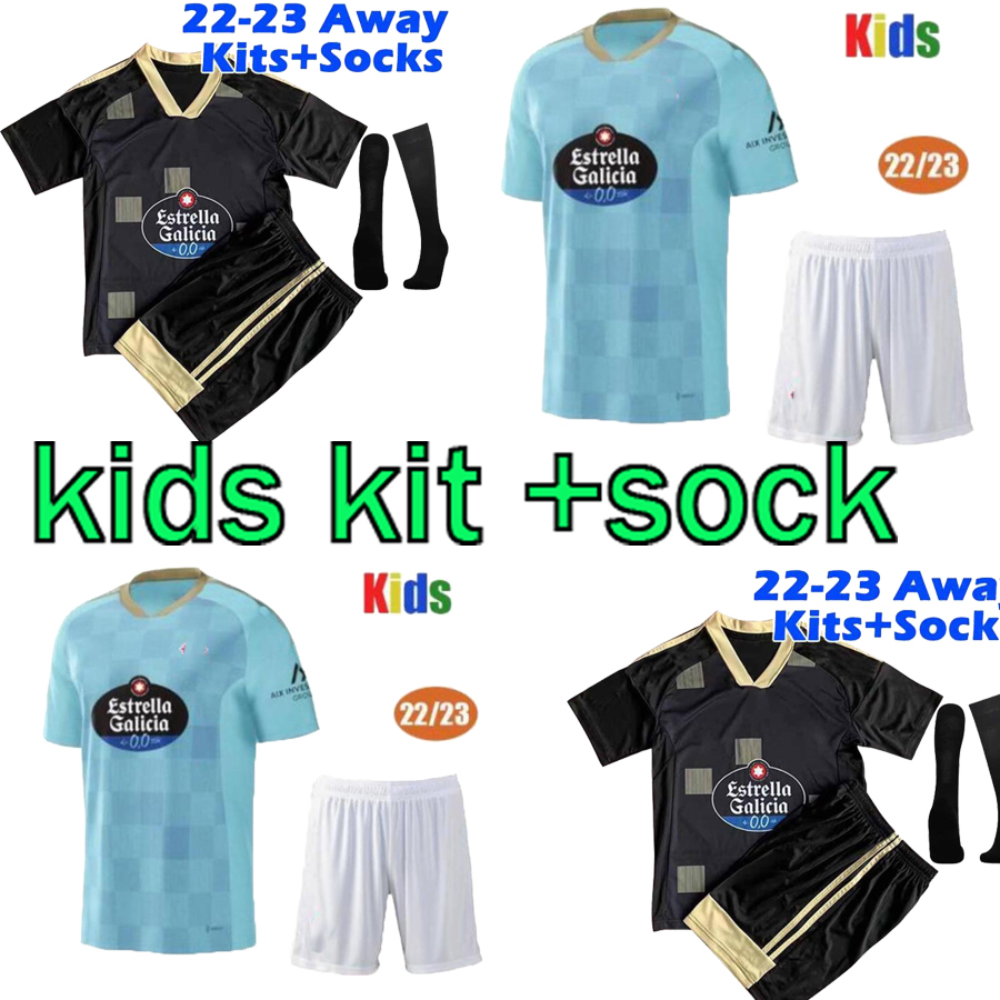 

2022 2023 Celta de Vigo Soccer Jerseys IAGO ASPAS 22 23 FRANCO CERVI S.MINA BRAIS MENDEZ HUGO MALLO NOLITO Football Shirt kids kit Jersey, White