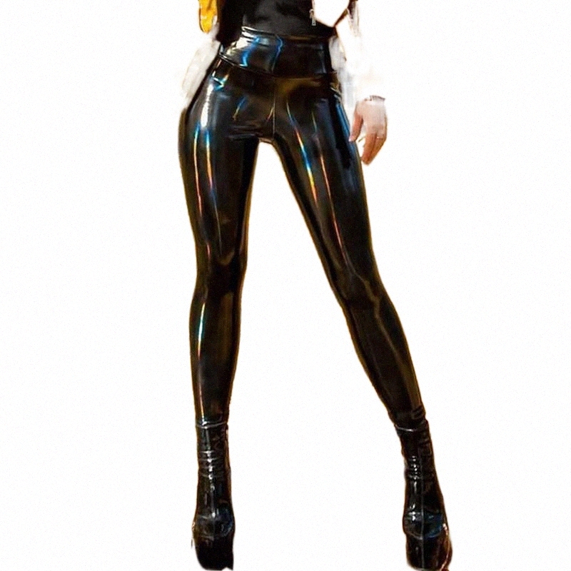 

Women's Pants & Capris women's Pants & Capris Sexy PU Patent Leather Wool Warm Leggings Women Black Elastic Bodycon Faux Pencil Latex Shiny Slim Skinny Trouser1 U9Rm#