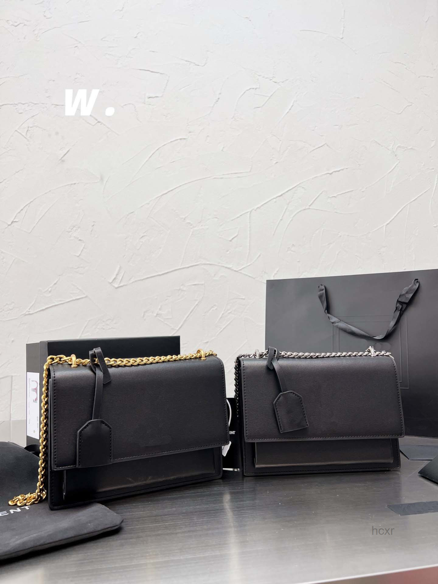 

Shoulder Bags Shoulder Bags Designer Handbags HOT Square Fat Chain Sunset Bag Women's Large-capacity Shoulder Bags 22cm High Quality Quilt