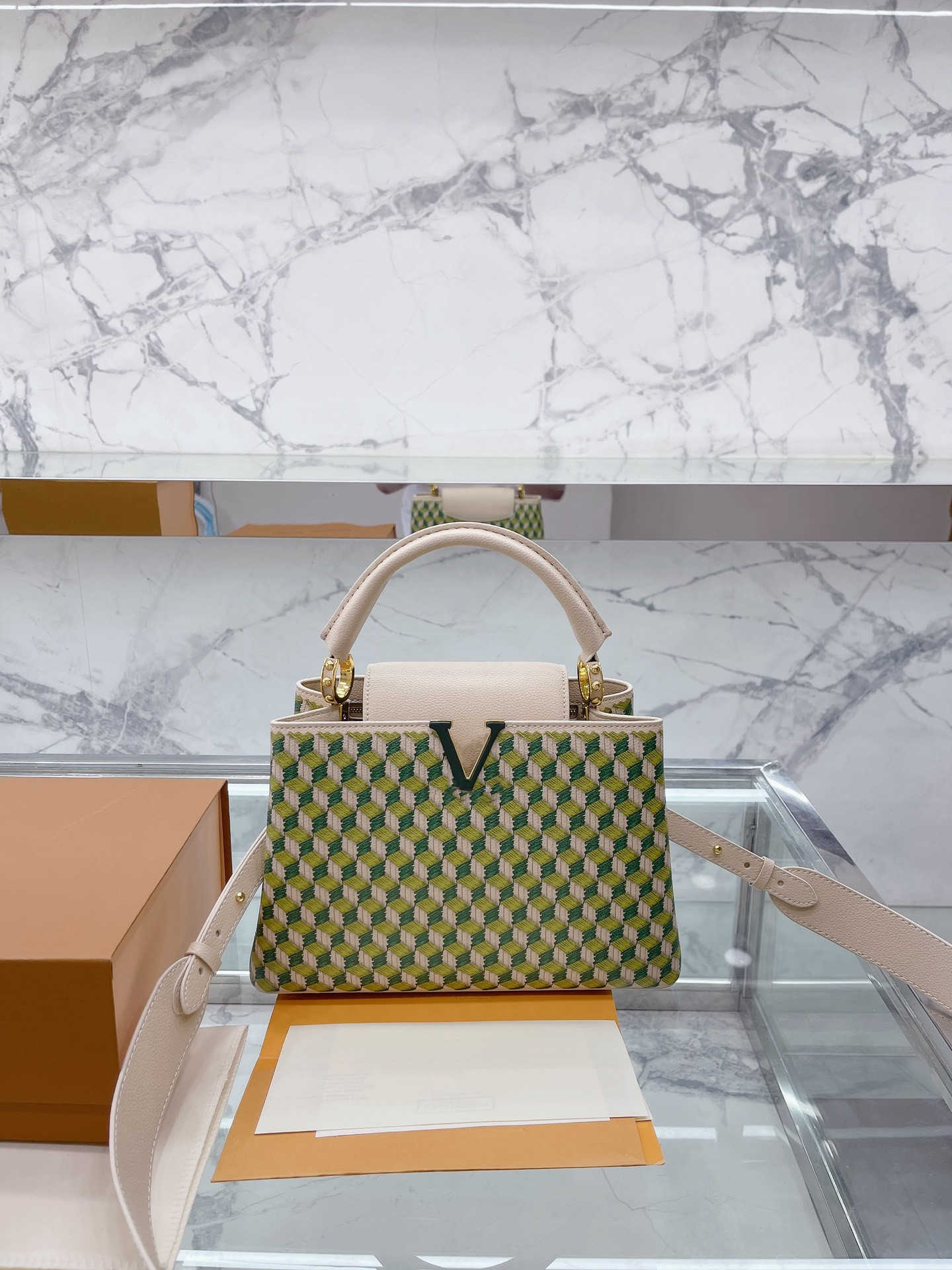 

Top Quality Designer Bags light green printing leather purse Versatile Large Handbags Classic Luxury Crossbody Women's Bag beauty handbag