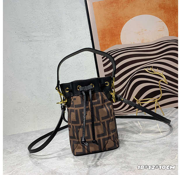 

Multi- function Luxury Co-Branded 0ld Flower Shoulder bags Bucket Bag With Two Detachable Straps Lady Casual Cross-body Bag, Customize