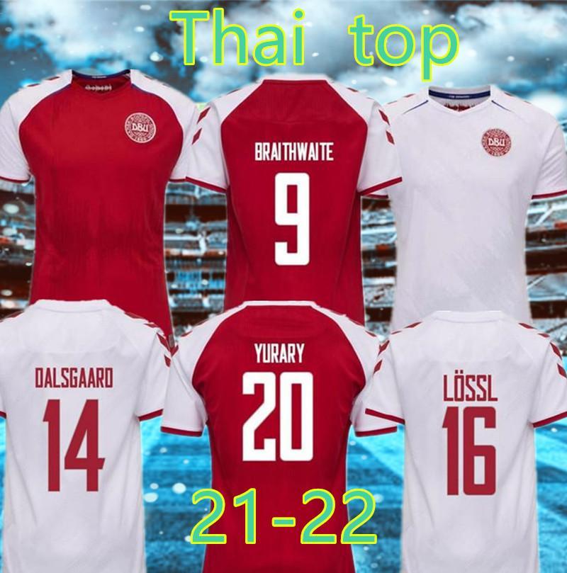 Top 2021 Denmark Soccer Jersey SCHMEICHEL KJAER CHRISTENSEN SKOV DELANEY BRAITHWAITE DBU HOME AWAY ERIKSEN DALSGAARD LOSSL STRGER YURARY ROO-image-799204973
