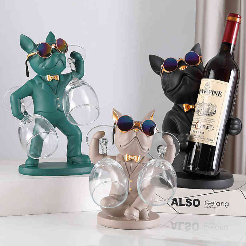

Decorative Figurines Bulldog Animal Figurines Cup Holder Table Ornaments Dog Model Statue Sculpture Home Decoration Accessories Living Room Decor