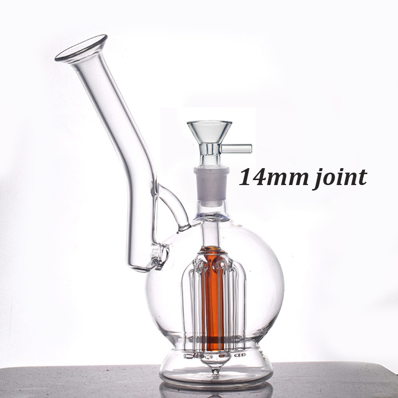 

glass bong hookah Dab oil rig Water Pipes 14mm Female Joint Oil Dab Rigs With glass Banger and dry herb bowl