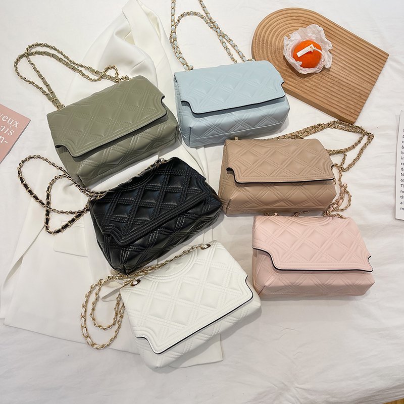 

small square bag handbag Underarm Bag Luxury Designer solid color sac a main femme TORY BURCH luxe, Blue
