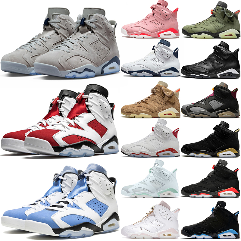 

6s OG air Jumpman 6 basketball shoes retro mens womens Georgetown UNC - University Blue DMP carmine Bordeaux Red Oreo men women outdoor sports trainers sneakers 36-47, 36-40 millennial pink