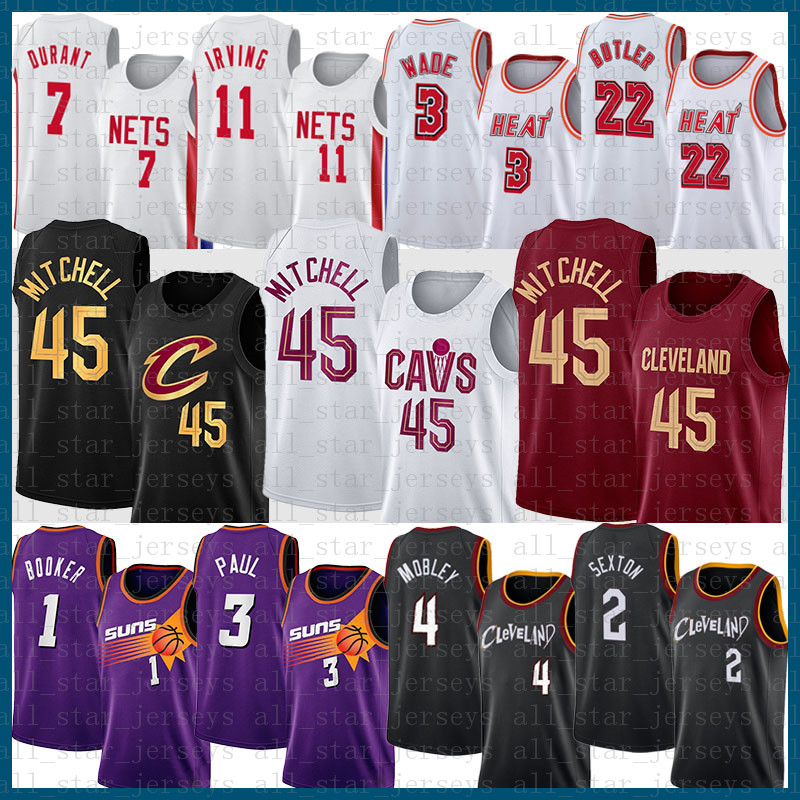 

Clevelands Cavalier Basketball Jersey 2 4 Donovan Mitchell 2022 Mens 45 Collin Sexton Evan Mobley Orange, Jersey-huren