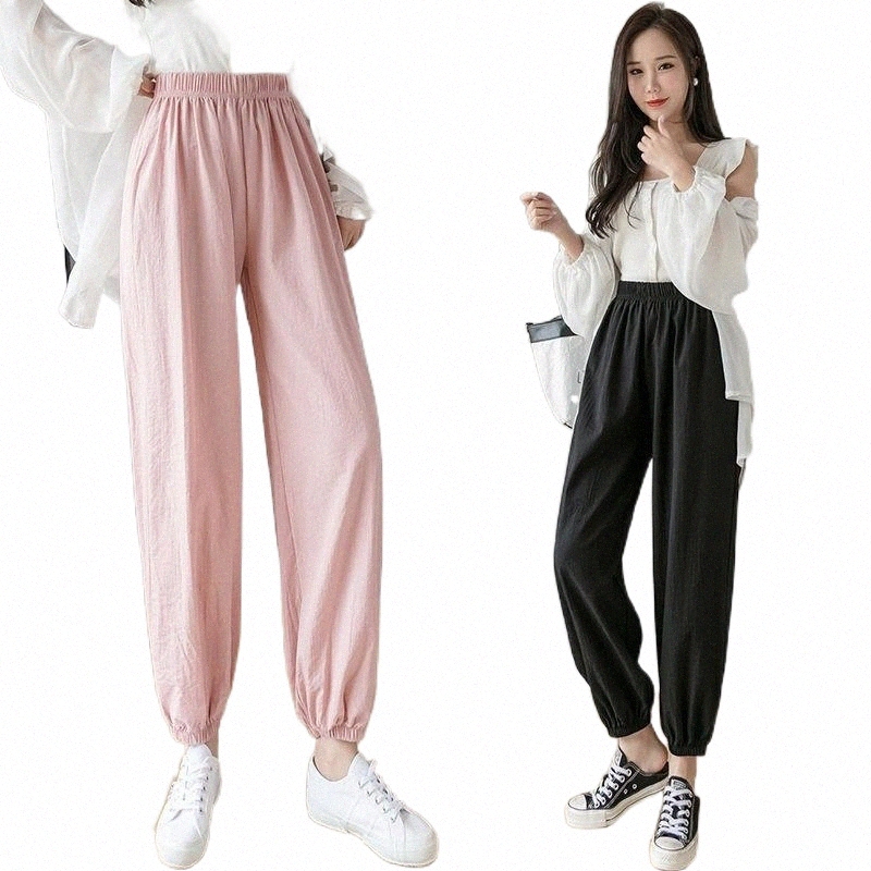 

Women's Pants & Capris harun Lantern Pants Women Sweat Summer Thin Loose Linen Elastic Waist Casual Wide Leg Plus Size Women's & Capris w6ea#, Cyan