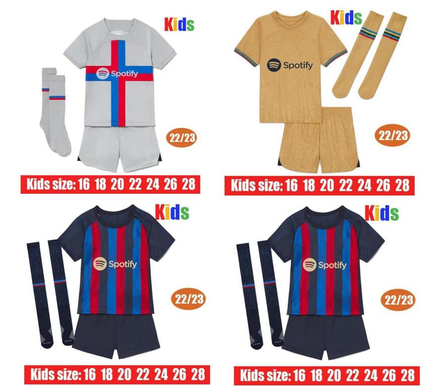 

ANSU FATI soccer jersey Camisetas de football barcelona 22 23 MEMPHIS PEDRI Kun Aguero ADAMA FERRAN 2022 2023 GRIEZMANN F. DE JONG DEST size kids kit