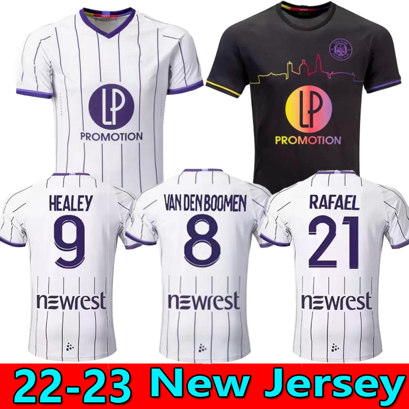 

Toulouse FC soccer jerseys 2022 2023 maillot de foot HEALEY DEJAEGERE ADO SPIERINGS DIAKITE COSTA SANNA RAFAEL 22/23 Men Kids Kits sock Full sets football shirts, Home 2