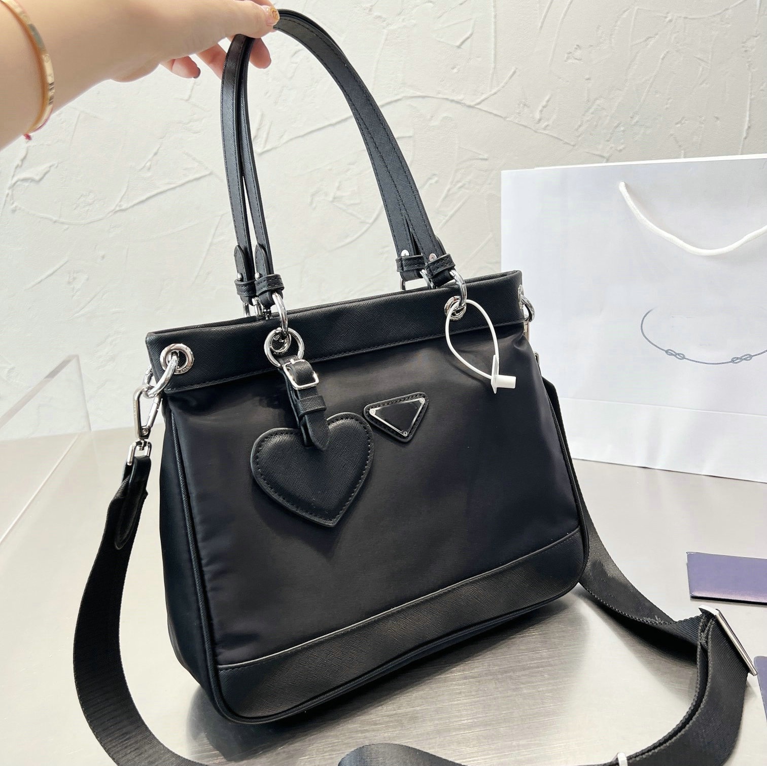 

Casual Capacity Tote Women Handbags Designer Letters Shoulder Crossbody Bags Luxury Big Shopper Bag Purse Oxford cloth, Blue
