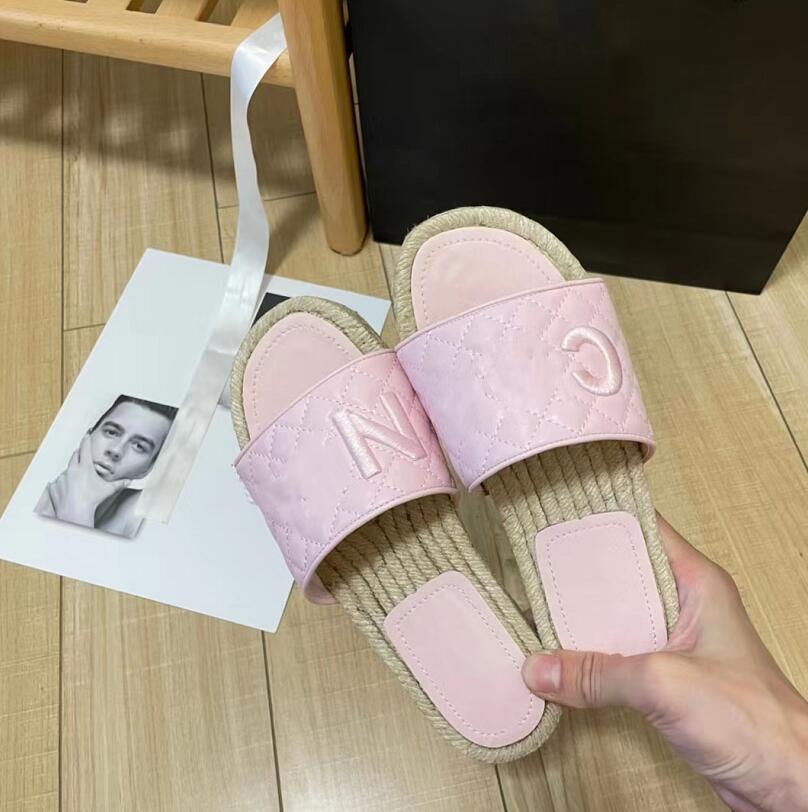 

Designer womens weave slippers Flat Bottom shoes Fisherman sandals Rhombus Leather Slippers Top Quality Summer Women Beach Shoes Sandal, Green