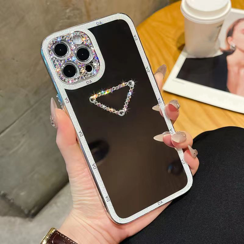 

Designers luxury iPhone case Genuine Leather simple transparent Cherry Blossom powder 13promax 11 12 13 mobile phone cases X xsmax XR 7p Design du miroir good nice, Black