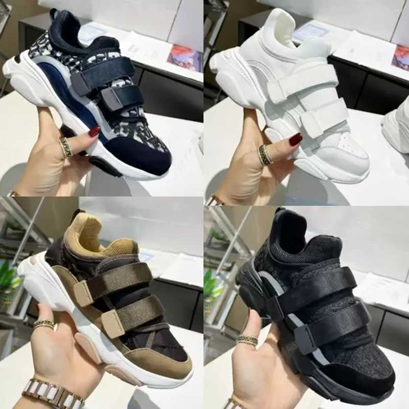 

2022 New D-Wander Designer Shoes Women Sneakers ladies Velcro casual shoes camouflage technical fabric Oblique letters thick bottom sneaker