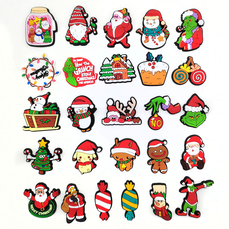 

Chrismas Shoe Decoration Charm Accessories for Croc Charms Clog Pins Pvc Buckle Jibitz