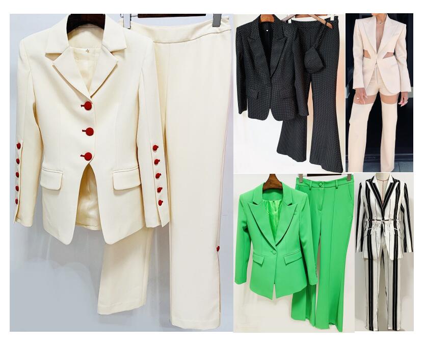 

Womens Suits & Blazers Two Pieces Sets Office Clothing Set Fashion Design Modern Long Sleeves 2 Colors Combined Suit Set Size S to  Plus size 1