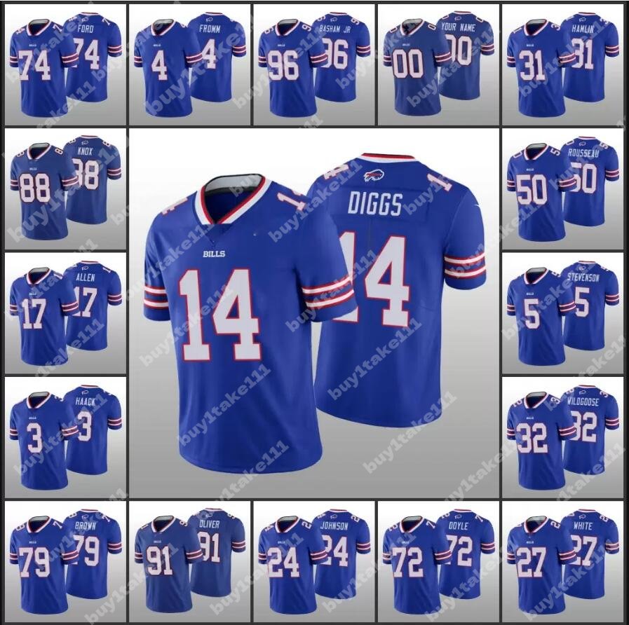 

Football Jerseys Buffalo''Bills''Men women youth 14 Stefon Diggs 91 EdOliver 26 Devin Singletary 17 Josh Allen 40 Von Miller blue, Custom youth(b e)
