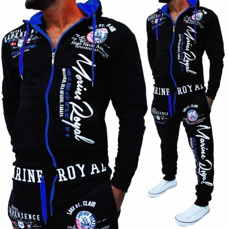 Men's Tracksuits men's Tracksuits Zogaa Brand Mens Tracksuit 2 Piece Spring Autumn Sports Suit Causal Hooded Sweatshirt And Pants Match-image-798383010