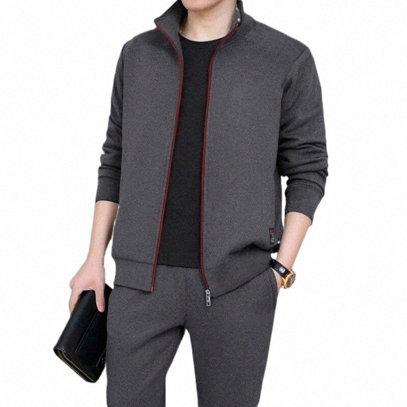 Men's Tracksuits men's Tracksuits Tracksuit Men Spring Autumn SportingSuit Sportswear Set Two Pieces Sets Zipper Sweatshirt Sweatpants-image-798365234