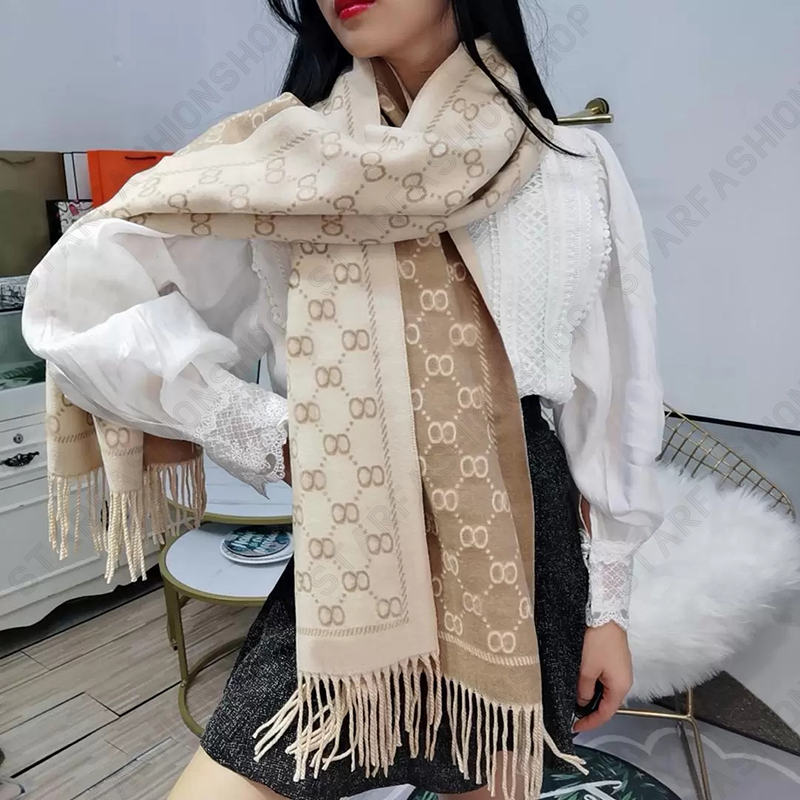 

Designer Cashmere Scarf Winter Men's and Women's Long Scarf Quality Headband Fashion Classic Plaid Print Super Soft Berry