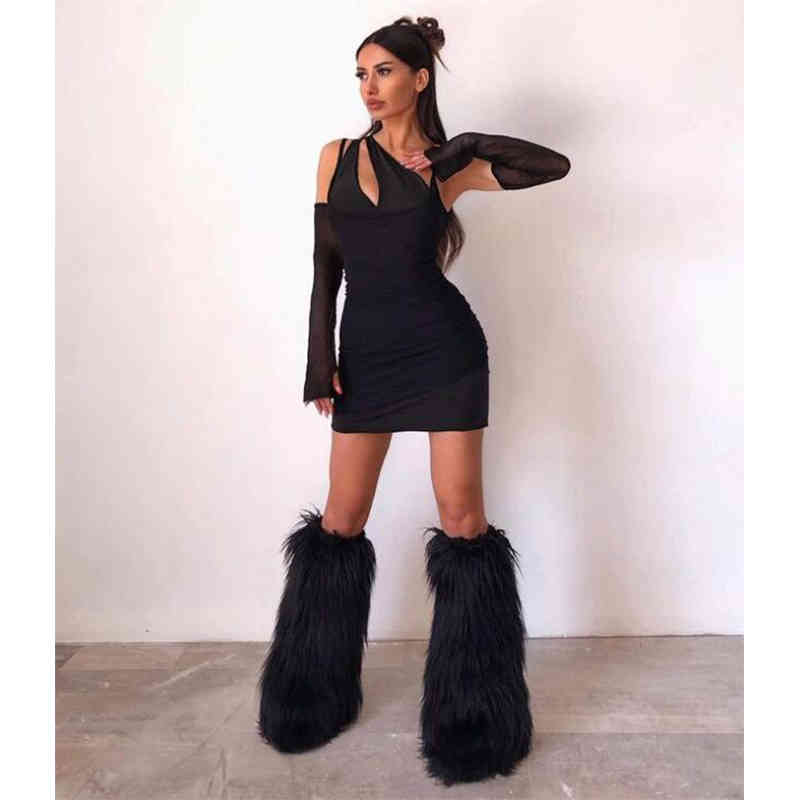 

Boots ZMPDXY Women Shoes Over the Knee Tall Luxury Brand Snow Trend Streetwear Platform Women's Faux Fur Warm 220903, As pic shows