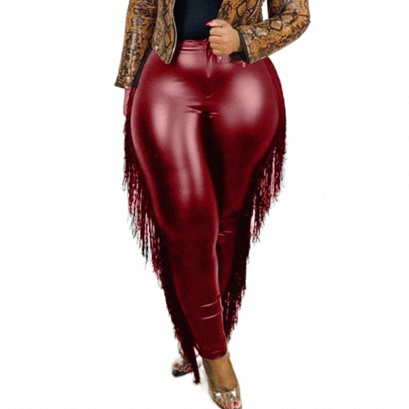 

Women' Pants & Capris burgundy Leather Pants For Women High Waist Plus Size 4xl 5xl Tassel Plain Skinny Elegant Evening Night Party Sheath Women' & Capris 15h7#, Beige