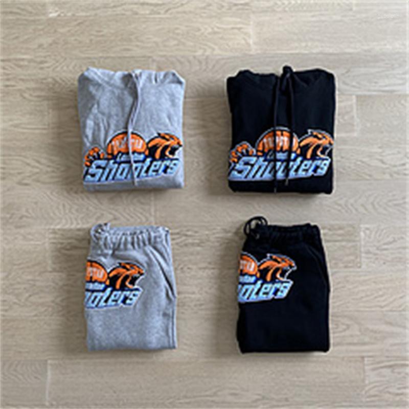 Men's Tracksuits Embroidery 2023 Autumn 2pcs Outfits Hooded Sweatshirts And Sweatpants High Quality Male Daily Casual Spo