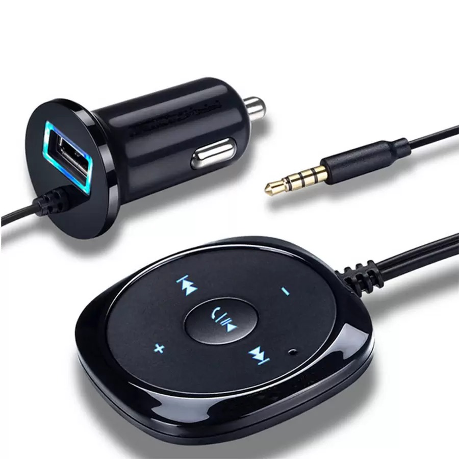 

BC20 Handsfree Bluetooth Car Kit MP3 Audio Music Receiver Adapter USB Charger Magnetic Base MP3 A2DP 3.5mm AUX