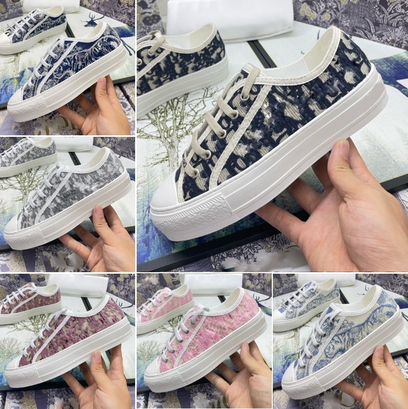 

Embroidery Walkn Casual Shoes Designer Women White Black Red Pink Sneakers With Box