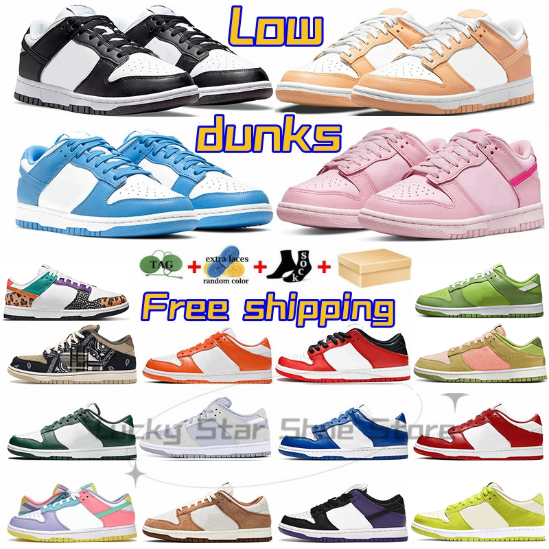 

with box dunks sb Triple Pink Panda shoes men women low sneakers animal White Black UNC Green cherry sun club sail Grey Fog Syracuse Michigan mens trainers sports