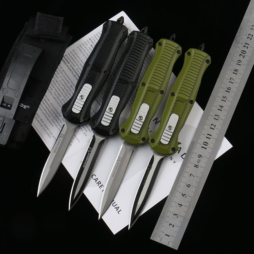 

Benchmade BM 3300 made 3310 Automatic Knife Out the front Double Action Auto D2 spear point Plain Tactical EDC survival knife 3310BK To253c