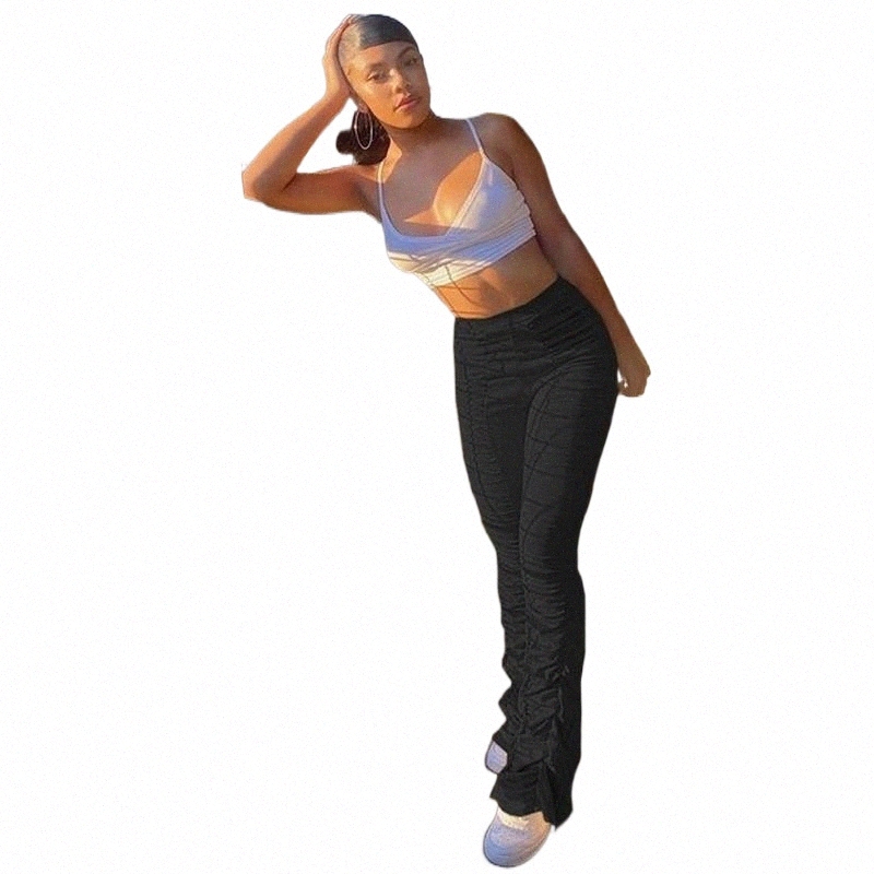 

Women's Pants & Capris high Waist Stacked Sweatpants Women Joggers Fall Streetwear Ruched Long Pants For Trousers Casual Solid Skinny Flare Women's & Capris j9z9#, Fuchsia