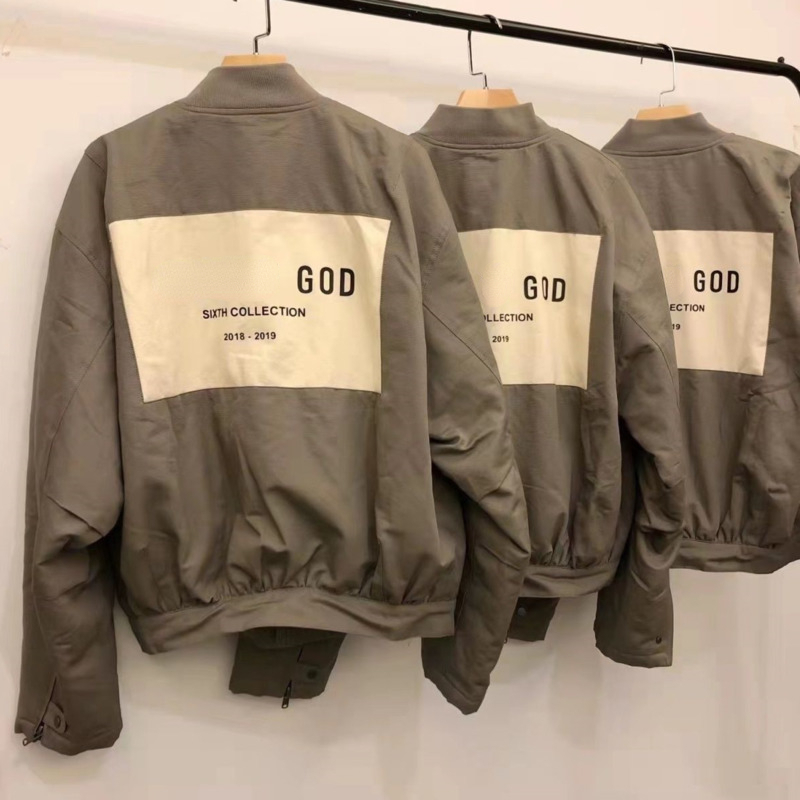 

FOG jacket mens designer coat essential hip-hop 3D printing zipper baseball jackets men women winter down coats, Gray