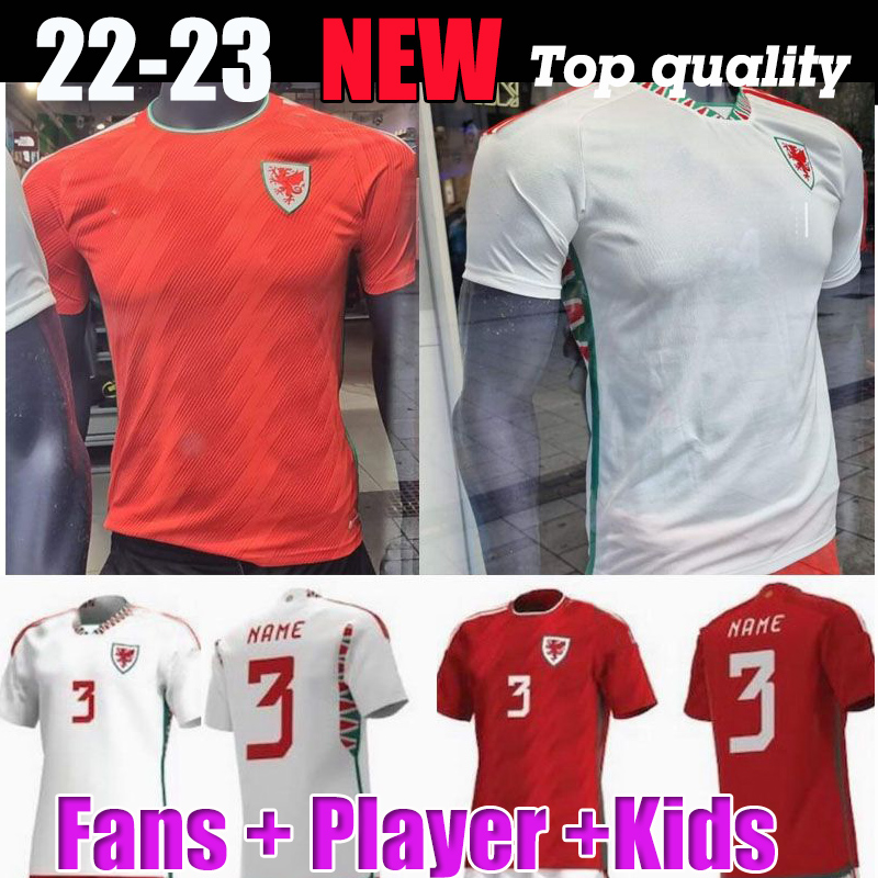 

2022 Wales Soccer Jerseys BALE WILSON ALLEN RAMSEY Mens 22 23 world National Team cup Rodon VOKES Home Football Shirt Adult kids kit Uniforms fans player version top
