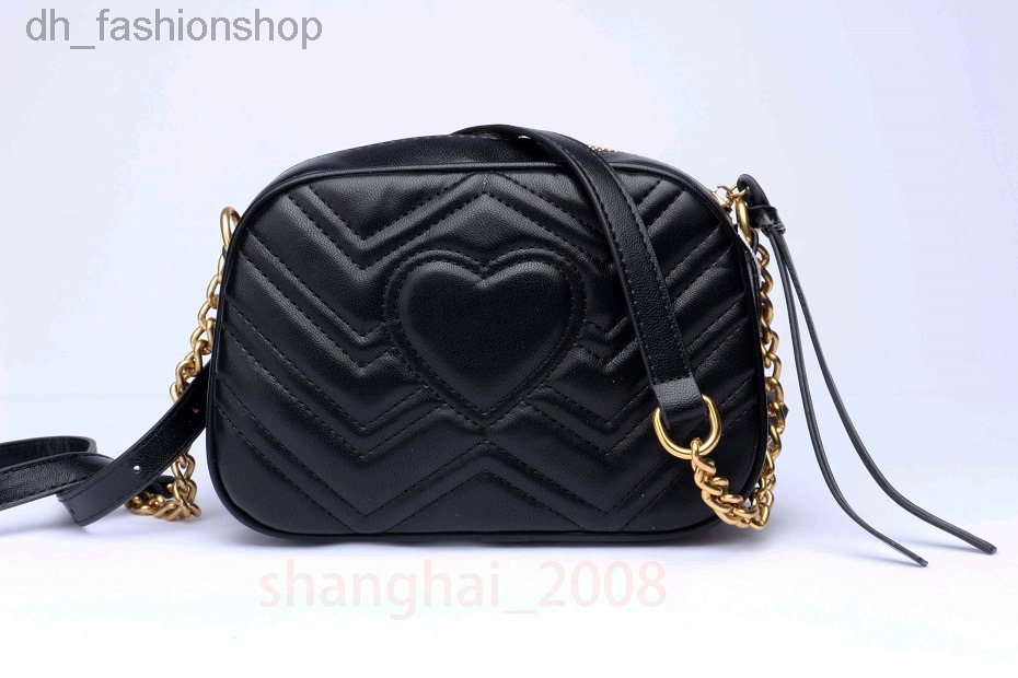 

Luxurys Designers Bags Shoulder Handbag Handbags Classic Black PU Leather Heart Style Gold Chain Tote Messenge Multi Pochette