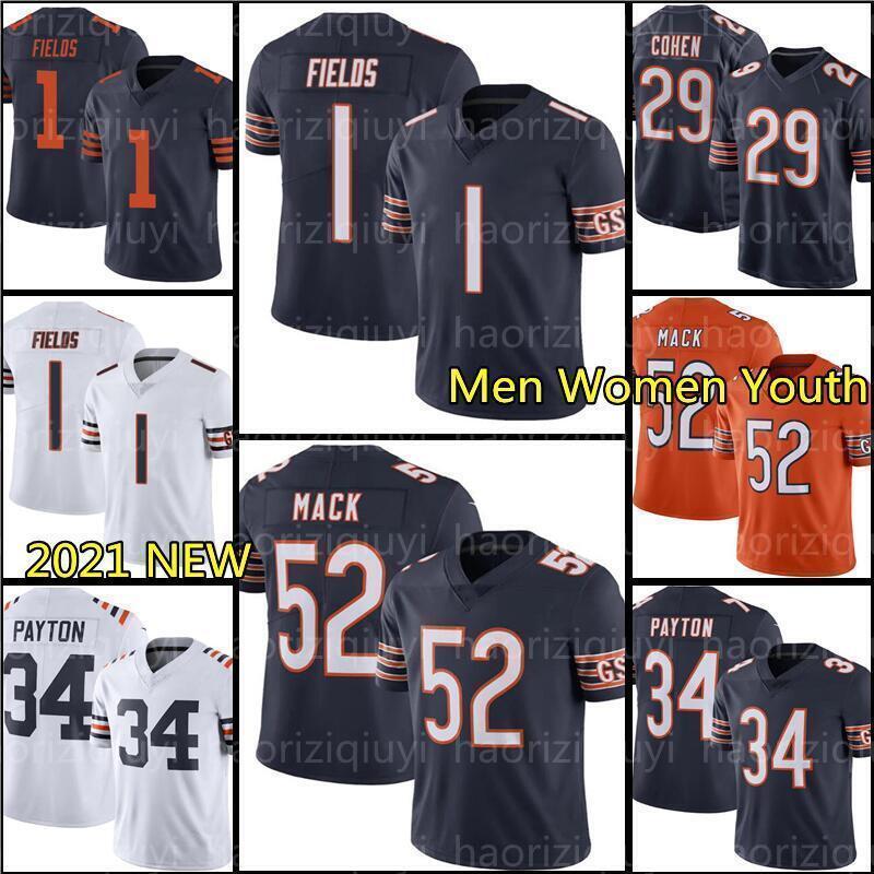 

Jersey 1 Justin Fields 34 Walter Payton Eddie Jackson David Montgomery Football''Nfl''Jersey 11 Darnell Mooney Brian Urlacher 29 Tarik Cohen mens, Men jersey