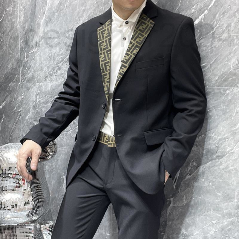 Men's Suits & Blazers designer Fashion brand casual suit 2022 spring and autumn new stitched letter jacquard fashion versatile men's ja-image-798659975