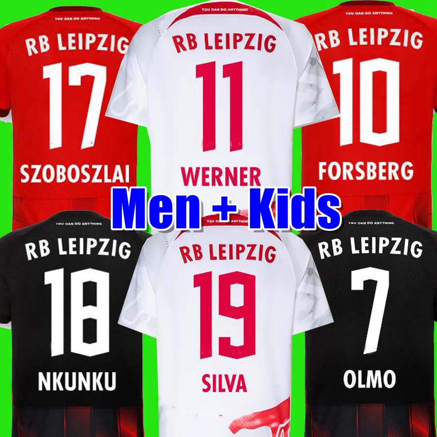 

22 23 Soccer Jerseys FORSBERG Camiseta Maillot Szoboszlai POULSEN Sorloth 2022 2023 Football Shirts Kits Uniform RBL Nkunku Olmo Silva Werner Leipziges, 22/23 away adult
