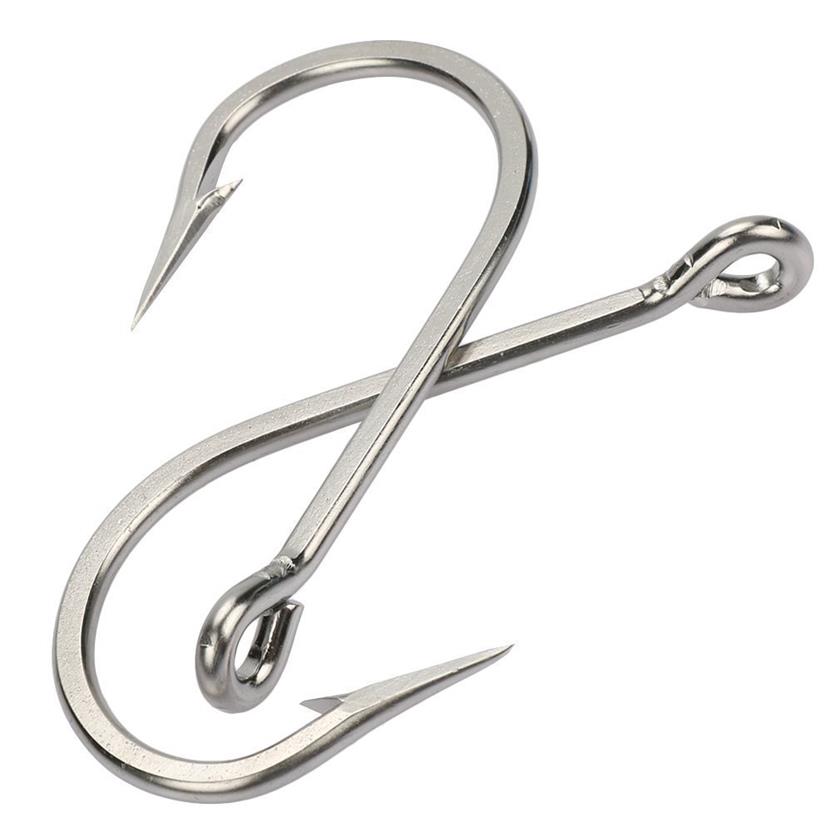 

50pcs Fishing Hooks Saltwater Large Giant Shark and Alligator Hooks Extra Strong 420 Stainless Steel Fishing Hook174H