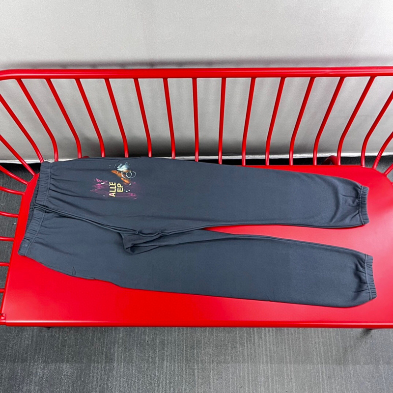 

22fw Autumn Winter Men Women Painted Fleece Pants Europe Fashion Pluse Size Trousers, Grey