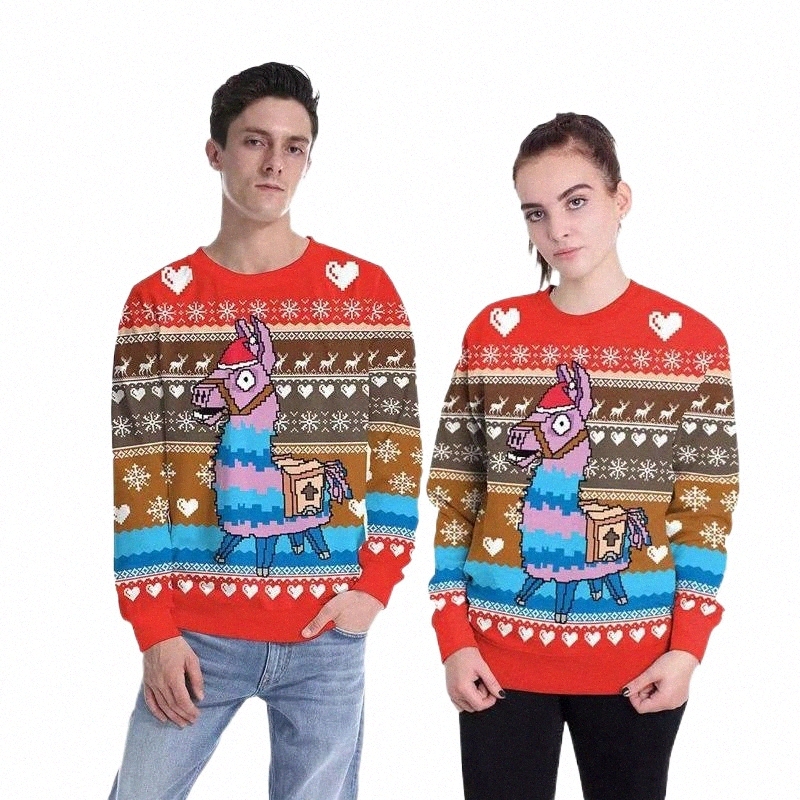 

Men's Sweaters men's Sweaters Unisex Ugly Christmas 3D Heart Reindeer Horse Snowflake Print Animal Cartoon Xmas Jumper Tops Funny Holiday Party Coats b4ah#, Swys038